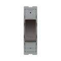 BG GridLite Black Nickel 20A 1 Way Retractive PRESS Switch Module MBN14PR – front view