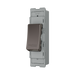 BG GridLite Black Nickel 20A 1 Way Retractive PRESS Switch Module MBN14PR – angled view