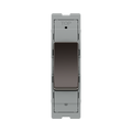 BG GridLite Black Nickel 20A 1 Way Retractive Switch Module MBN14 – front view
