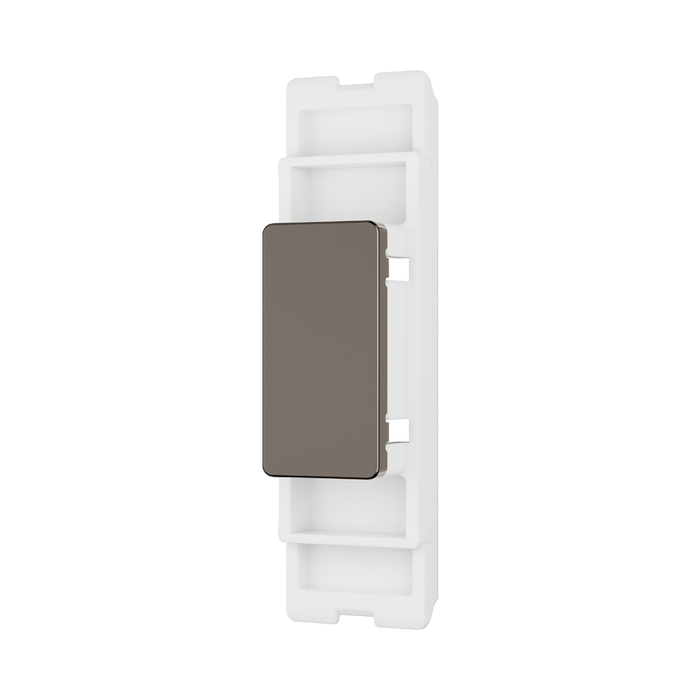 BG GridLite Black Nickel Blank Module MBNBLNK – angled view