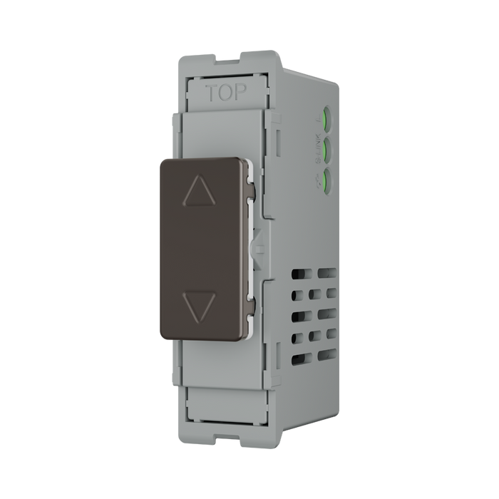 BG GridLite Black Nickel Touch LED Dimmer Master Module MBNTDM – angled view