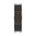 BG GridLite Black Nickel 20W USB-C Charging Module MBNUSBC20B – front view
