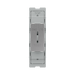 BG GridLite Brushed Steel 20A 16AX 2 Way Single Pole Emergency Lighting Test Key Switch Module MBS12EL – front view