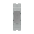BG GridLite Brushed Steel 20A 16AX 2 Way Single Pole Key Switch Module MBS12KY – front view