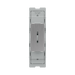 BG GridLite Brushed Steel 20A 16AX 2 Way Single Pole Key Switch Module MBS12KY – front view
