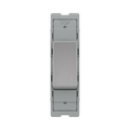 BG GridLite Brushed Steel 20A 16AX 2 Way Single Pole Switch Module MBS12 – front view