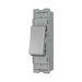 BG GridLite Brushed Steel 20A 16AX Intermediate Switch Module MBS13 – angled view
