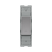 BG GridLite Brushed Steel 20A 2 Way Retractive Bell Symbol Switch Module MBS142BELL – front view