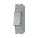 BG GridLite Brushed Steel 20A 2 Way Retractive PRESS Switch Module MBS142PR – angled view