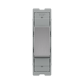 BG GridLite Brushed Steel 20A 2 Way Retractive Switch Module MBS142 – front view