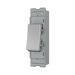 BG GridLite Brushed Steel 20A 2 Way Retractive Switch Module MBS142 – angled view