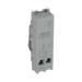 BG GridLite Brushed Steel 20A 1 Way Retractive Bell Symbol Switch Module MBS14BELL – side view