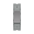 BG GridLite Brushed Steel 20A 1 Way Retractive PRESS Switch Module MBS14PR – front view