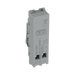 BG GridLite Brushed Steel 20A 1 Way Retractive PRESS Switch Module MBS14PR – side view