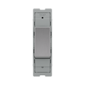 BG GridLite Brushed Steel 20A 1 Way Retractive Switch Module MBS14 – front view