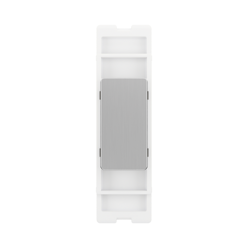 BG GridLite Brushed Steel Blank Module MBSBLNK – front view