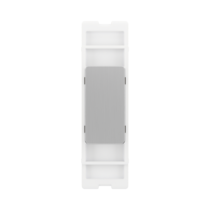 BG GridLite Brushed Steel Blank Module MBSBLNK – front view
