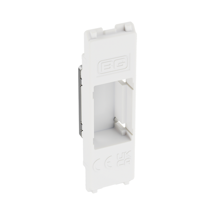 BG GridLite Brushed Steel Blank Module MBSBLNK – side view