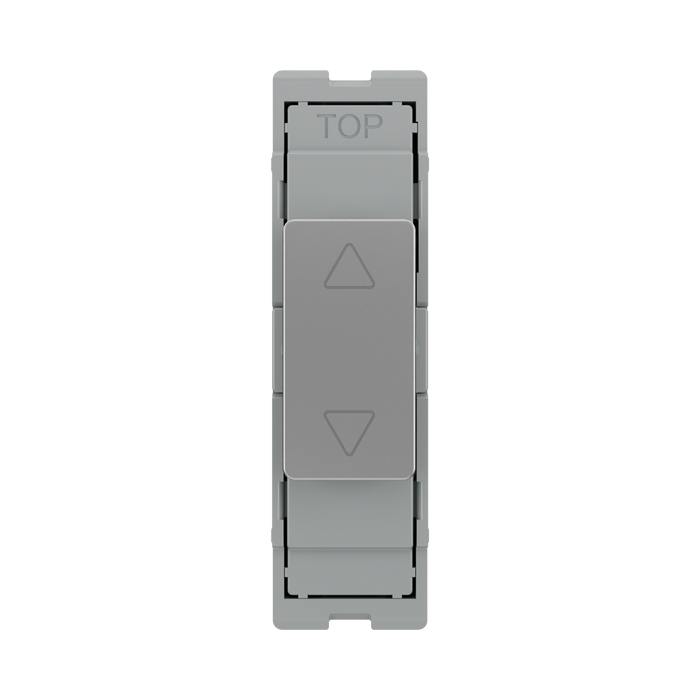 BG GridLite Brushed Steel Touch LED Dimmer Master Module MBSTDM – front view