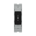 BG GridLite Matt Black 20A 16AX 2 Way Single Pole Emergency Lighting Test Key Switch Module MFB12EL – front view