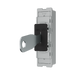BG GridLite Matt Black 20A 16AX 2 Way Single Pole Emergency Lighting Test Key Switch Module MFB12EL – angled view