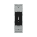 BG GridLite Matt Black 20A 16AX 2 Way Single Pole Key Switch Module MFB12KY – front view