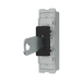 BG GridLite Matt Black 20A 16AX 2 Way Single Pole Key Switch Module MFB12KY – angled view