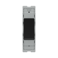BG GridLite Matt Black 20A 2 Way Retractive Bell Symbol Switch Module MFB142BELL – front view