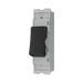 BG GridLite Matt Black 20A 2 Way Retractive Bell Symbol Switch Module MFB142BELL – angled view