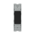 BG GridLite Matt Black 20A 2 Way Single Pole Retractive Centre-Off Switch Module MFB142C – front view