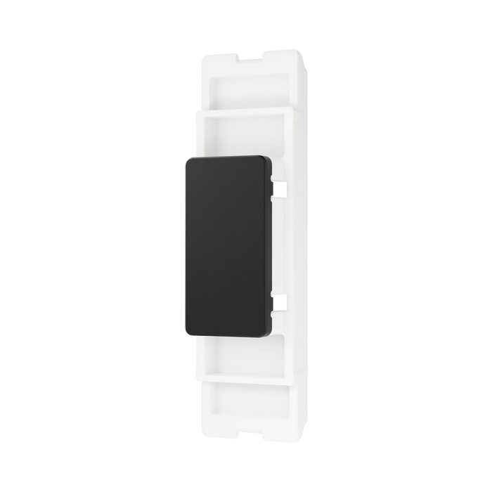 BG GridLite Matt Black Blank Module MFBBLNK – angled view