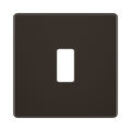 BG GridLite Flatplate Screwless Black Nickel 1G Grid Plate MFBN1 – front view