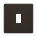 BG GridLite Flatplate Screwless Black Nickel 1G Grid Plate MFBN1 – front view