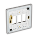 BG GridLite Flatplate Screwless Black Nickel 3G Grid Plate MFBN3 – side view