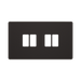 BG GridLite Flatplate Screwless Black Nickel 4G Grid Plate MFBN4 – front view