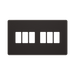 BG GridLite Flatplate Screwless Black Nickel 6G Grid Plate MFBN6 – front view