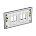 BG GridLite Flatplate Screwless Matt Black 4G Grid Plate MFFB4 – side view