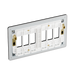BG GridLite Flatplate Screwless Matt Black 6G Grid Plate MFFB6 – side view