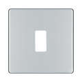 BG GridLite Flatplate Screwless Polished Chrome 1G Grid Plate MFPC1 – front view