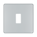 BG GridLite Flatplate Screwless Polished Chrome 1G Grid Plate MFPC1 – front view
