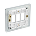 BG GridLite Flatplate Screwless Polished Chrome 3G Grid Plate MFPC3 – side view
