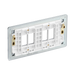 BG GridLite Flatplate Screwless Polished Chrome 4G Grid Plate MFPC4 – side view