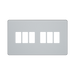BG GridLite Flatplate Screwless Polished Chrome 6G Grid Plate MFPC6 – front view