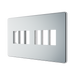 BG GridLite Flatplate Screwless Polished Chrome 6G Grid Plate MFPC6 – angled view