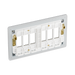 BG GridLite Flatplate Screwless Polished Chrome 6G Grid Plate MFPC6 – side view