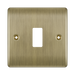 BG GridLite Nexus Metal Antique Brass 1G Grid Plate MNAB1 – front view