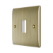 BG GridLite Nexus Metal Antique Brass 1G Grid Plate MNAB1 – angled view