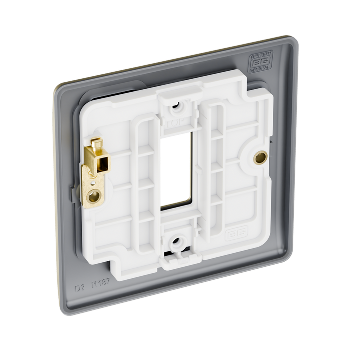BG GridLite Nexus Metal Antique Brass 1G Grid Plate MNAB1 – side view