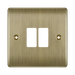 BG GridLite Nexus Metal Antique Brass 2G Grid Plate MNAB2 – front view
