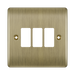 BG GridLite Nexus Metal Antique Brass 3G Grid Plate MNAB3 – front view
